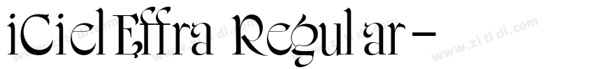 iCielEffra Regular字体转换